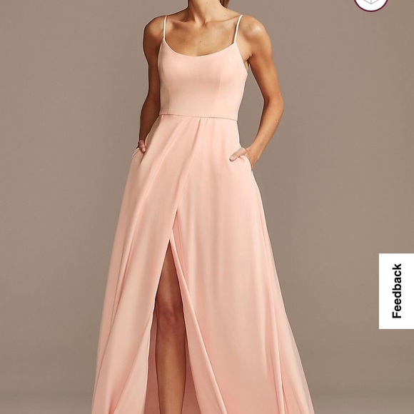 Petal Satin Bridesmaid Dress - Picture 1 of 3